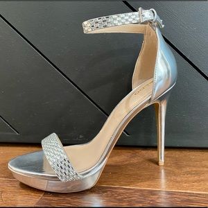 Stunning Silver Aldo Bling Heels